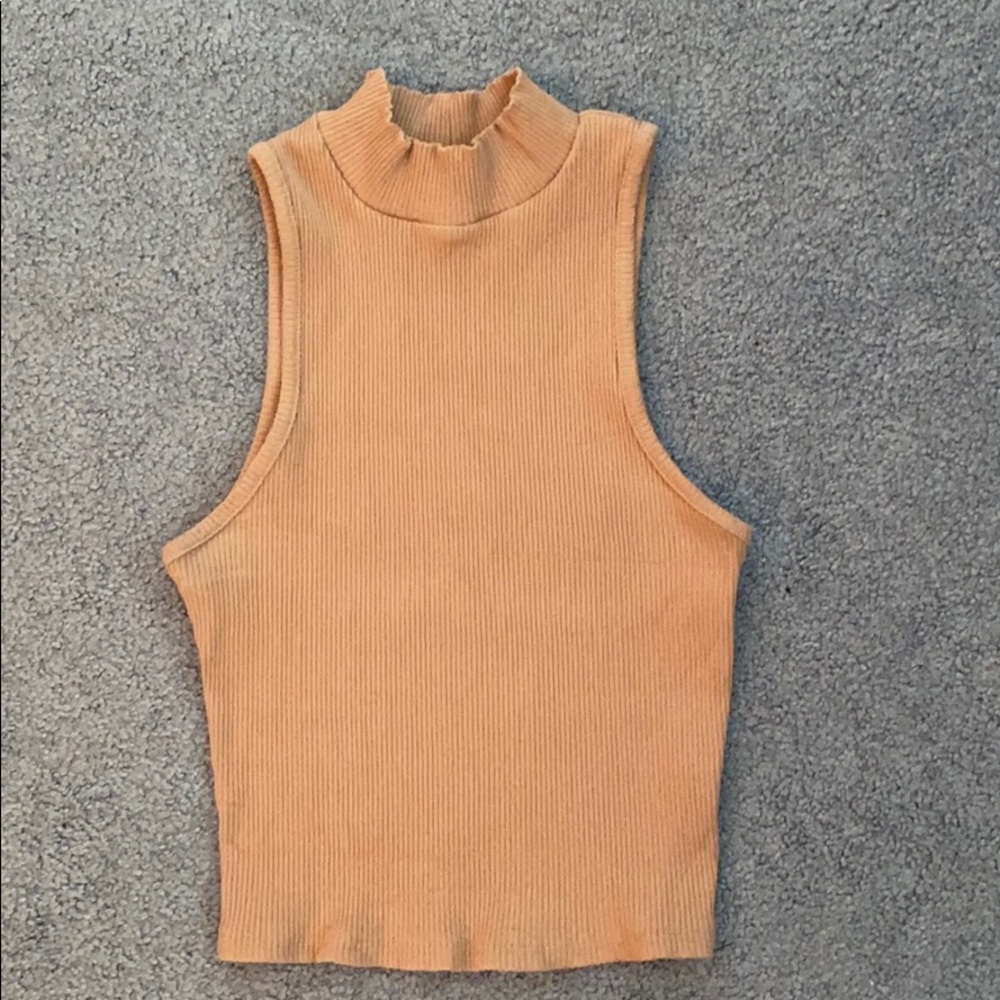 Mock turtleneck crop top